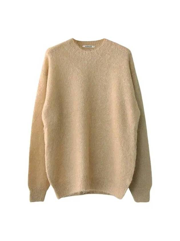 Super Kid Mohair Knit Top Beige - AURALEE - BALAAN 1