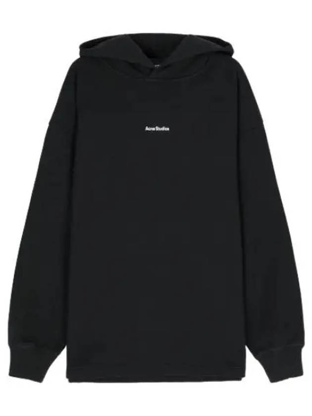 logo print hoodie black - ACNE STUDIOS - BALAAN 1