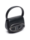 1DR Round Logo Leather Mini Shoulder Bag Black - DIESEL - BALAAN 4