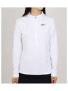 Women's Dri Fit UV Advantage Half Zip Long-Sleeve T-Shirt White - NIKE - BALAAN 2