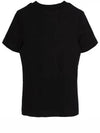 Monologo Short Sleeve T-Shirt Black - CALVIN KLEIN - BALAAN 3