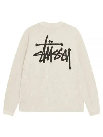 Raglan Thermal Long Sleeve Crew Bone - STUSSY - BALAAN 1