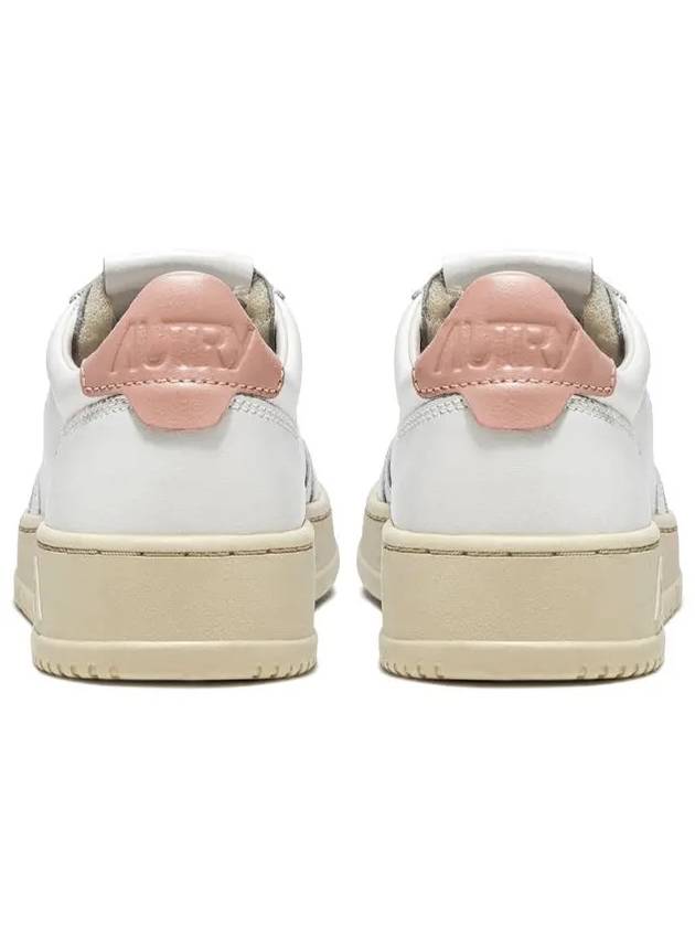 Medalist Pink Tab Leather Low Top Sneakers White - AUTRY - BALAAN 4