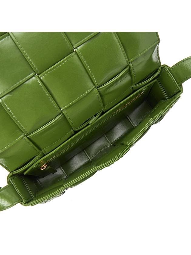 Cassette Intrecciato Leather Cross Bag Avocado - BOTTEGA VENETA - BALAAN 7