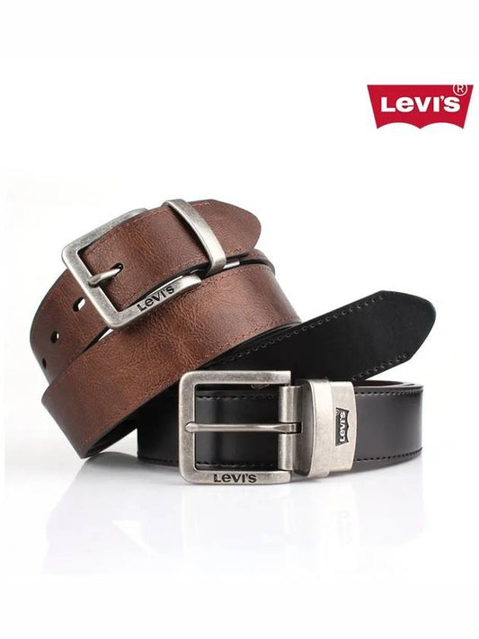 BL04 Black Brown Double Sided Belt - LEVI'S - BALAAN 1