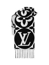 LV Medallion Monogram Wool Scarf Black - LOUIS VUITTON - BALAAN 3