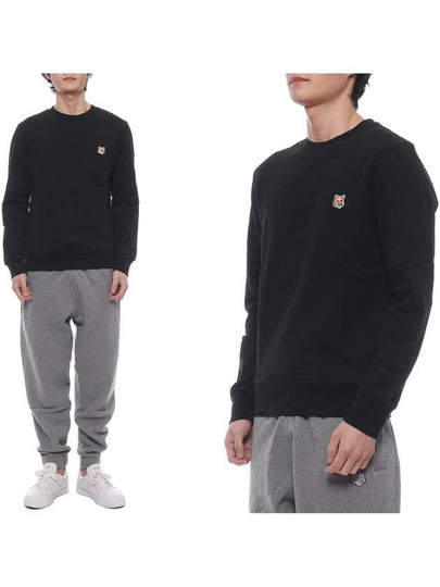 Fox Head Patch Regular Sweatshirt Black - MAISON KITSUNE - BALAAN 2