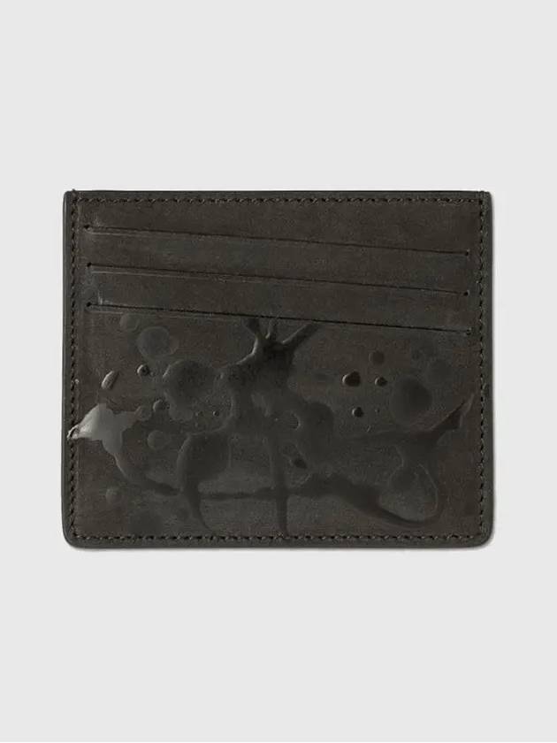 Numbering Painting Leather Card Wallet Black - MAISON MARGIELA - BALAAN 4