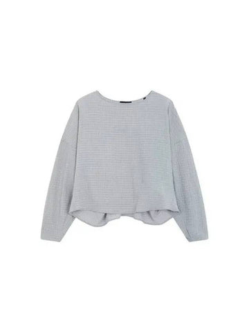 Women s back banding seersucker top gray 271805 - EMPORIO ARMANI - BALAAN 1