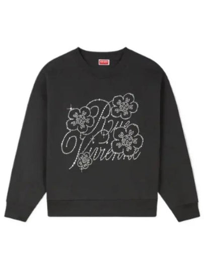 Constellation Embroidered Sweatshirt Black - KENZO - BALAAN 2