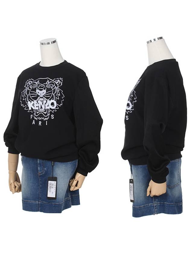 Logo Tiger Sweatshirt Black - KENZO - BALAAN 3