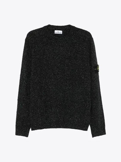 Speckle Crew Neck Knit Top Black - STONE ISLAND - BALAAN 2