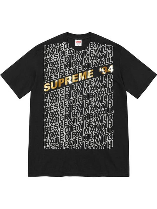 Respect T Shirt Black Supreme Respected Tee - SUPREME - BALAAN 1