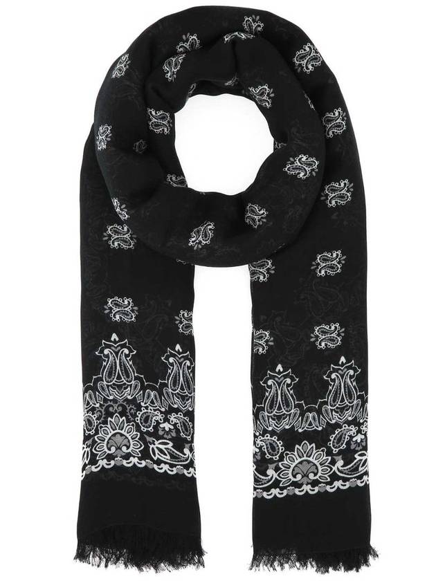 Paisley Bandana Muffler Black - SAINT LAURENT - BALAAN 2