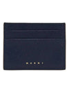 Logo Saffiano Card Wallet Navy - MARNI - BALAAN 3