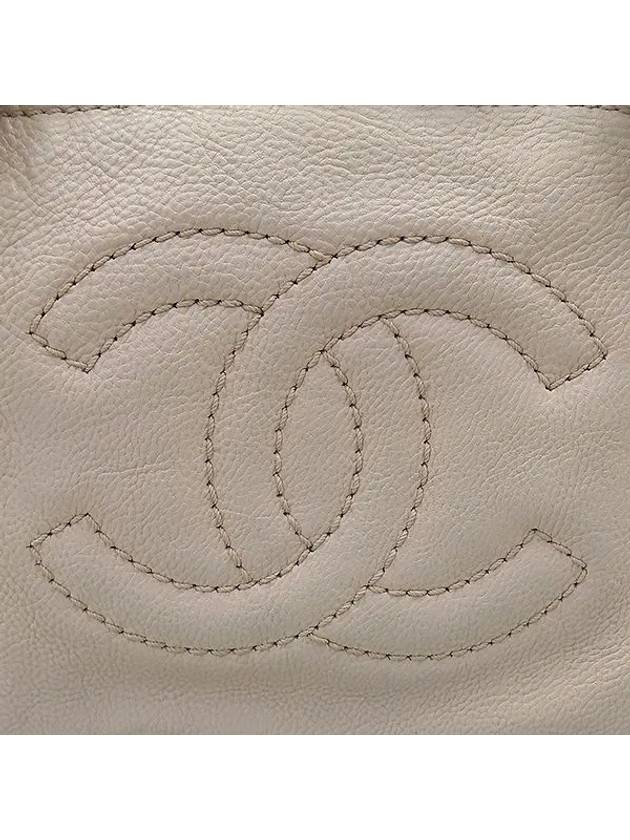 Beige Lambskin Luxury Buy Logo Chain Bowling Shoulder Bag - CHANEL - BALAAN 4