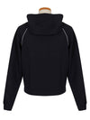 Double Knit Rayon Zip Up Hoodie Navy - THOM BROWNE - BALAAN 4