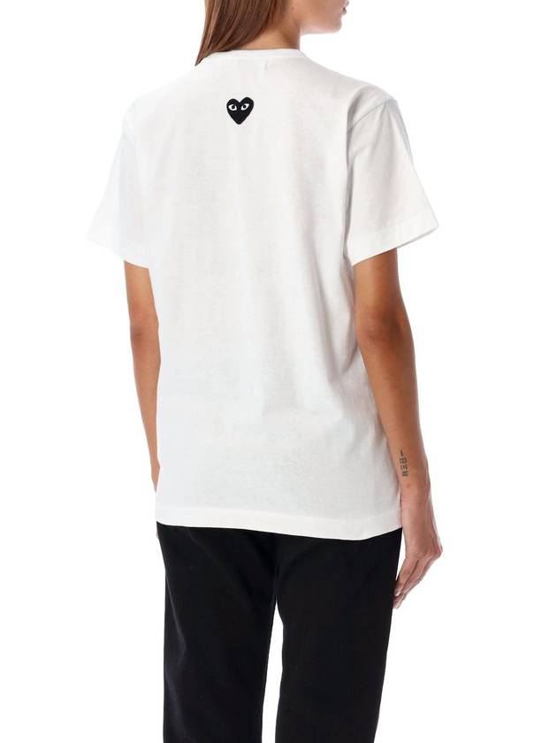 Signature Heart Patch Short Sleeve T Shirt White - COMME DES GARCONS PLAY - BALAAN 3