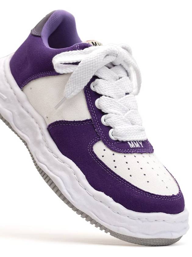 Wayne OG Sole Canvas Low Top Sneakers Purple White A10FW720 - MIHARA YASUHIRO - BALAAN 5