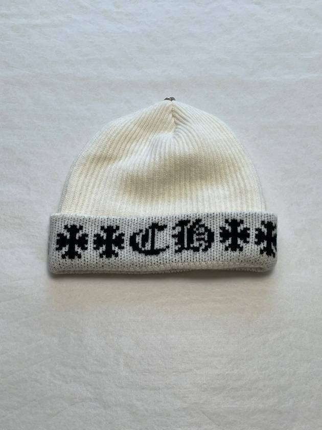 Chrome Hearts Big Daddy Cashmere Beanie White - CHROME HEARTS - BALAAN 2