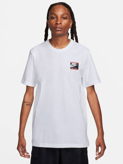 NSW Logo Cotton Jersey Short Sleeve T-Shirt White - NIKE - BALAAN 2