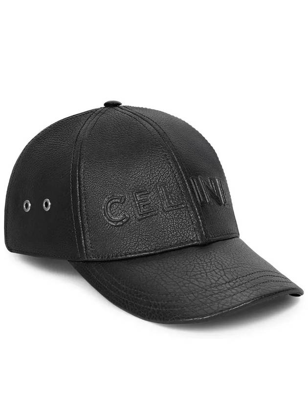 Calfskin Ball Cap Black - CELINE - BALAAN 2