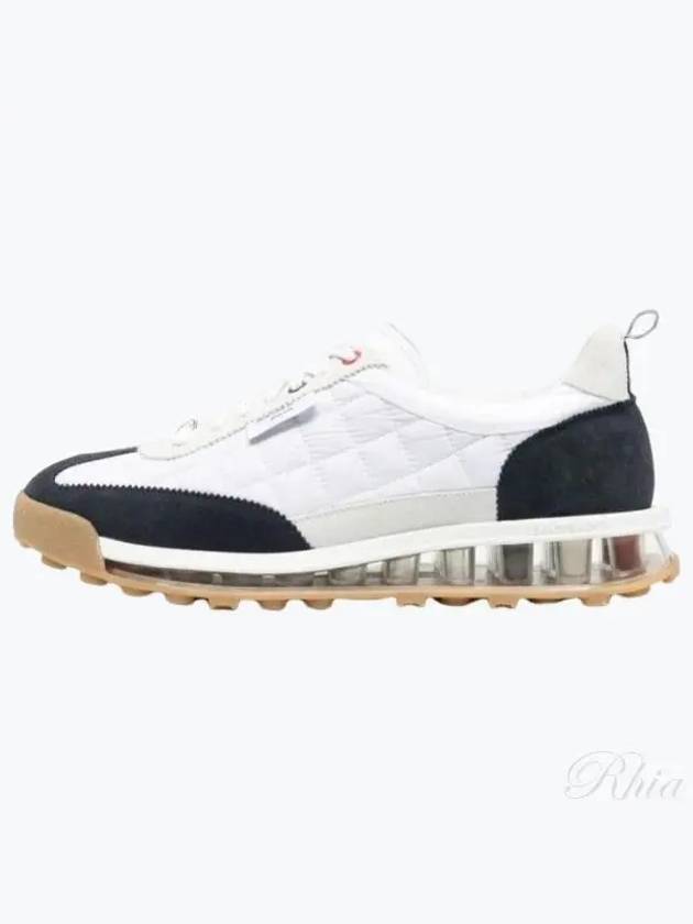 Nylon Tech Gabardine Clear Sole Tech Runner Sneakers White - THOM BROWNE - BALAAN 2