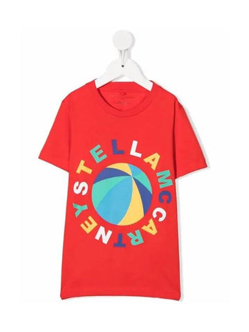 Kids Logo Print T Shirt Red 8Q8RC1 Z0168 414 - STELLA MCCARTNEY - BALAAN 1