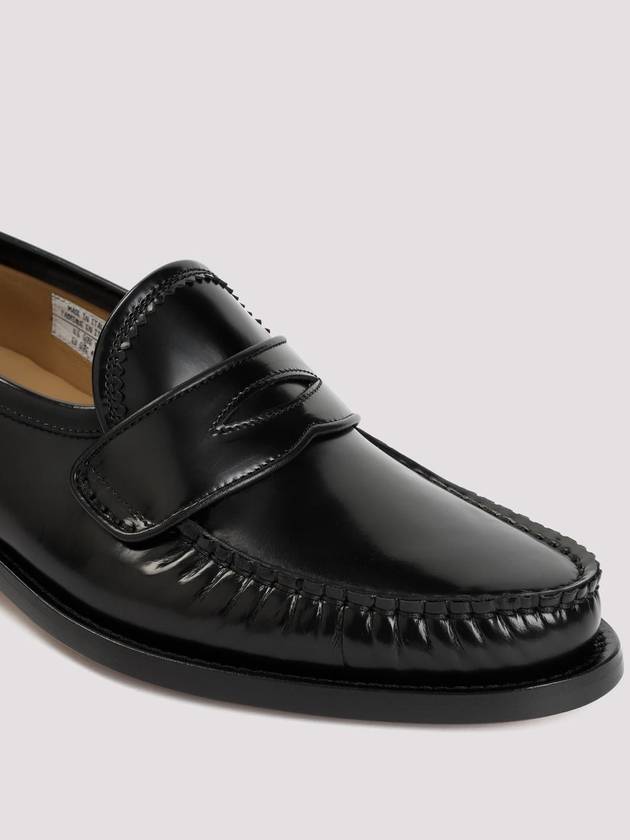 Pleated Leather Penny Loafers Black - THOM BROWNE - BALAAN 5