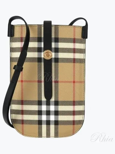 Vintage Check And Strap Phone Case Beige Black - BURBERRY - BALAAN 2