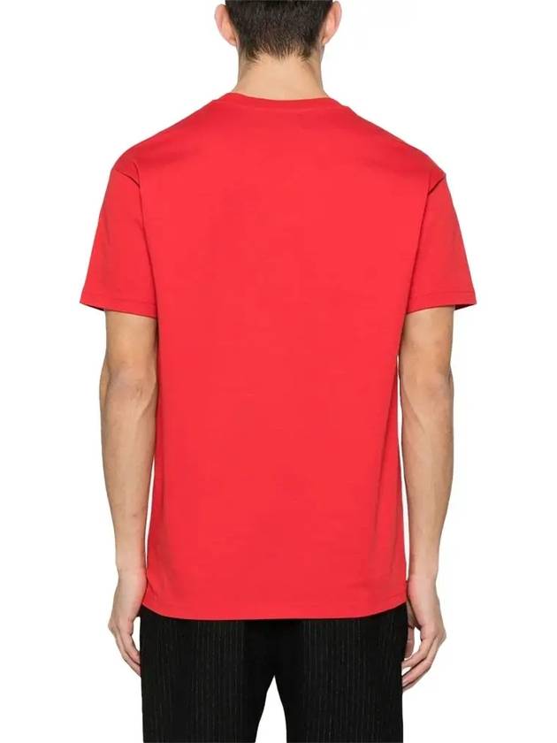 ORB Logo Cotton Short Sleeve T-Shirt Red - VIVIENNE WESTWOOD - BALAAN 4