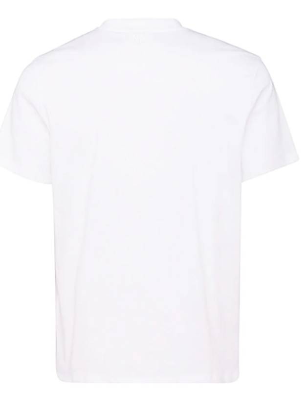 Heart Cotton Short Sleeve T-Shirt White - AMI - BALAAN 3