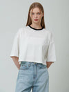 Logo Crop T-Shirt White - PINBLACK - BALAAN 4