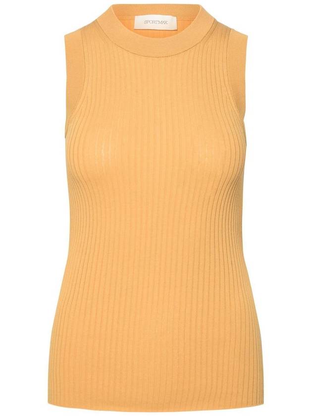 Sportmax Beige Cotton Tank Top - MAX MARA SPORTMAX - BALAAN 1