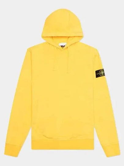 Waffen Patch Cotton Fleece Hoodie Yellow - STONE ISLAND - BALAAN 2