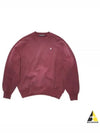 Face Logo Patch Crew Neck Sweatshirt Wine Red - ACNE STUDIOS - BALAAN 2