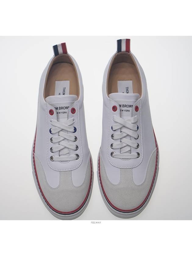 RWB Cupsole Rubber Calfskin Trainer Sneakers White - THOM BROWNE - BALAAN 3