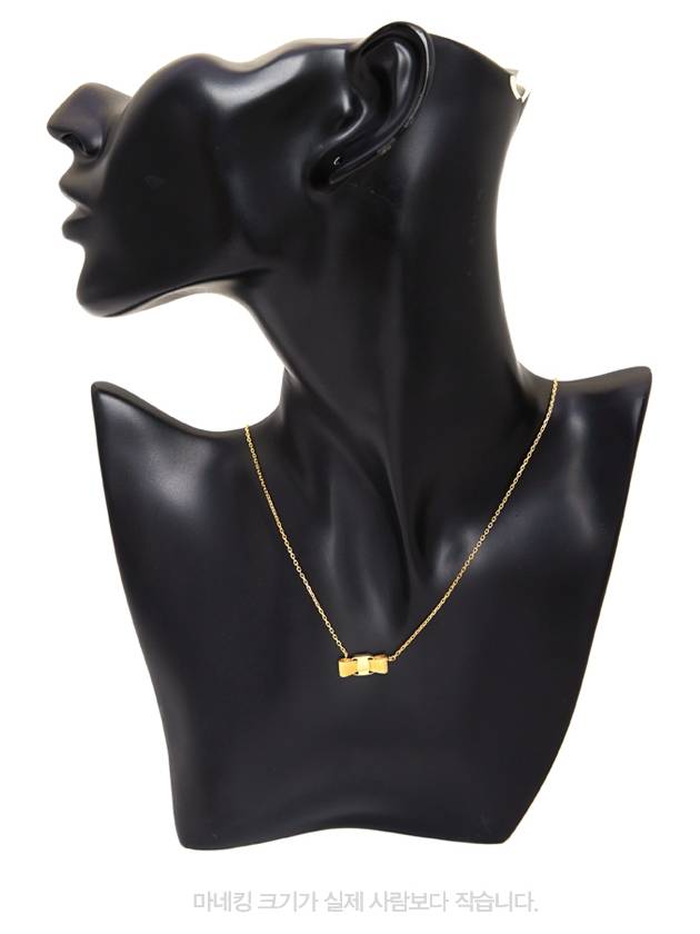 Women's Vara Bow Pendant Necklace Gold - SALVATORE FERRAGAMO - BALAAN 9