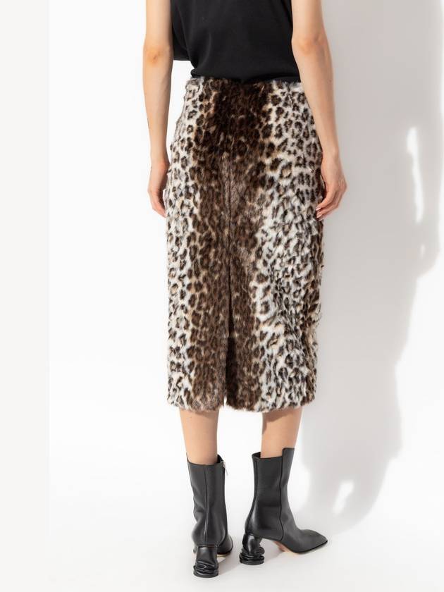 Leopard jacquard pencil skirt brown - ALEXANDER MCQUEEN - BALAAN 5