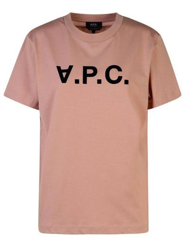 Standard Grand VPC Short Sleeve T-Shirt Pink - A.P.C. - BALAAN 1