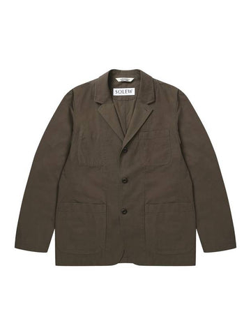 Work Wear Jacket Khaki SW22JK02KK - SOLEW - BALAAN 1