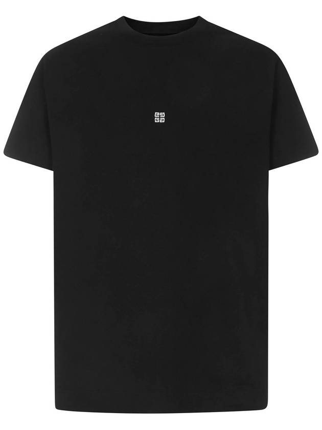 Embroidered Logo Jersey Short Sleeve T-shirt Black - GIVENCHY - BALAAN 2