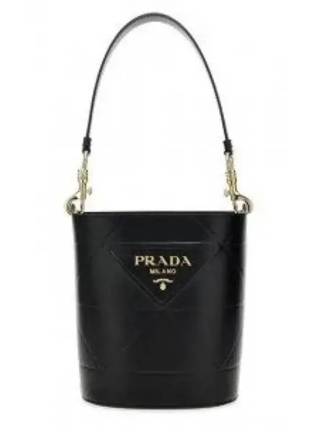 Top Stitching Bucket Bag Black - PRADA - BALAAN 2