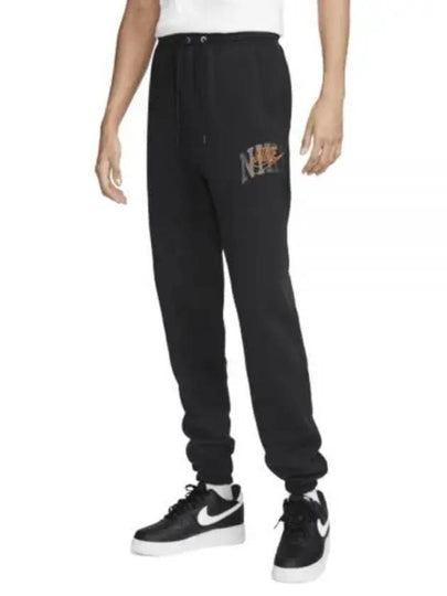 Men's Club Fleece Cuffed Trousers Track Pans Black - NIKE - BALAAN 2