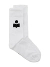 Siloki Logo Socks White - ISABEL MARANT - BALAAN 3