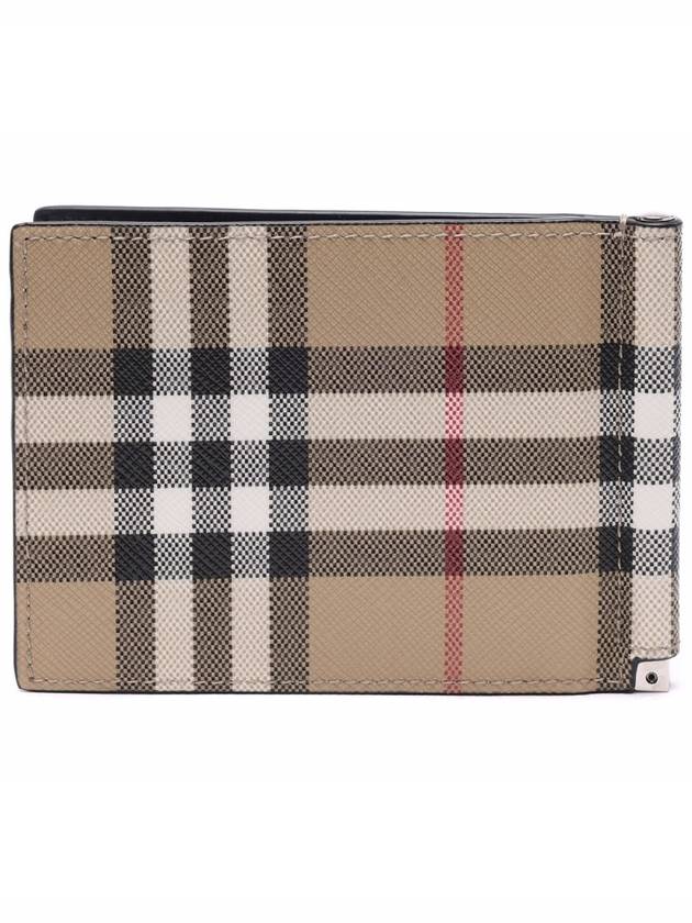 Vintage Check Money Clip Card Wallet Arch Beige - BURBERRY - BALAAN 5