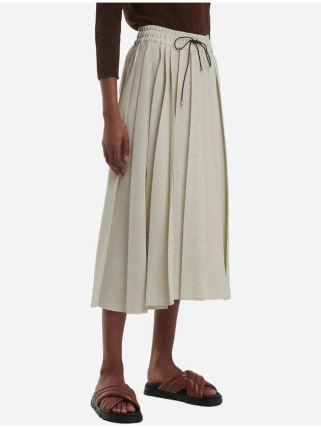 Midi Pleated Skirt Light Beige - FABIANA FILIPPI - BALAAN 1