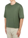 Mercerised Jersey Short Sleeve T-Shirt Green - LEMAIRE - BALAAN 3