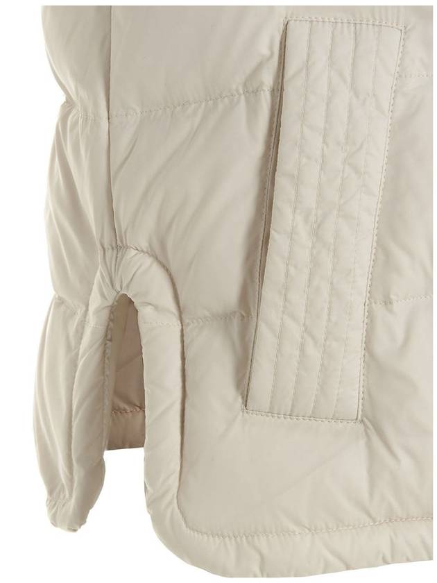 Women's Hooded Puffer Vest White - BRUNELLO CUCINELLI - BALAAN 5