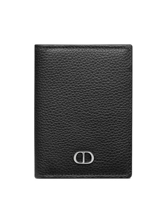 bifold two-stage card wallet black - DIOR - BALAAN.